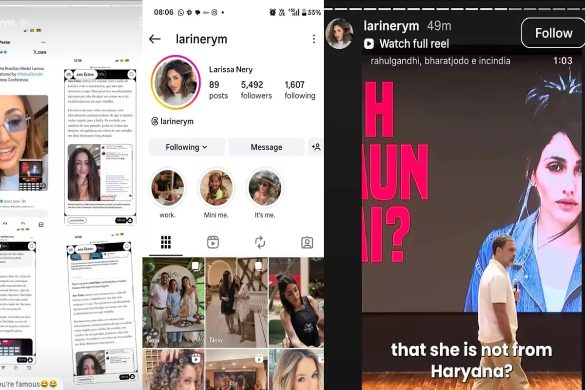 Who is Brazilian Model Larissa Nery? Rahul Gandhi’s ‘Vote Chori’ Controversy Explained