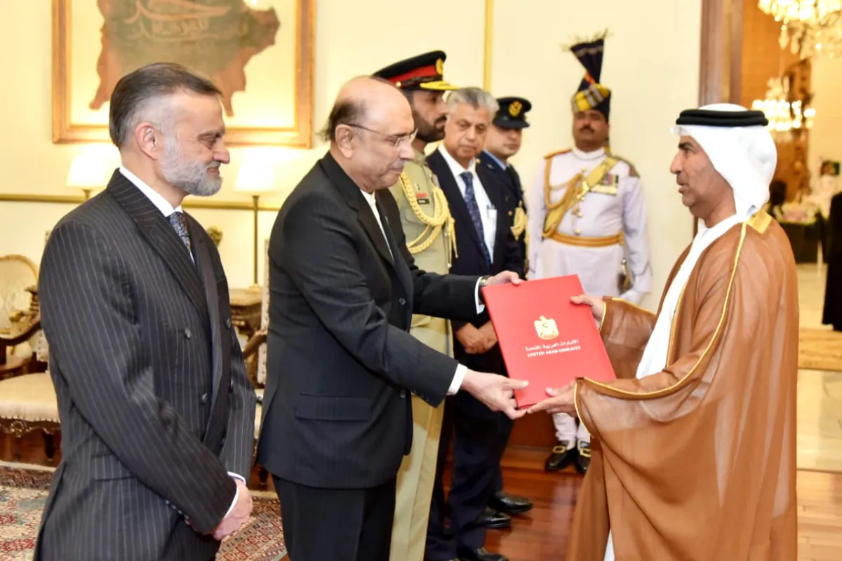 Envoys of four countries present credentials to President Asif Ali Zardari