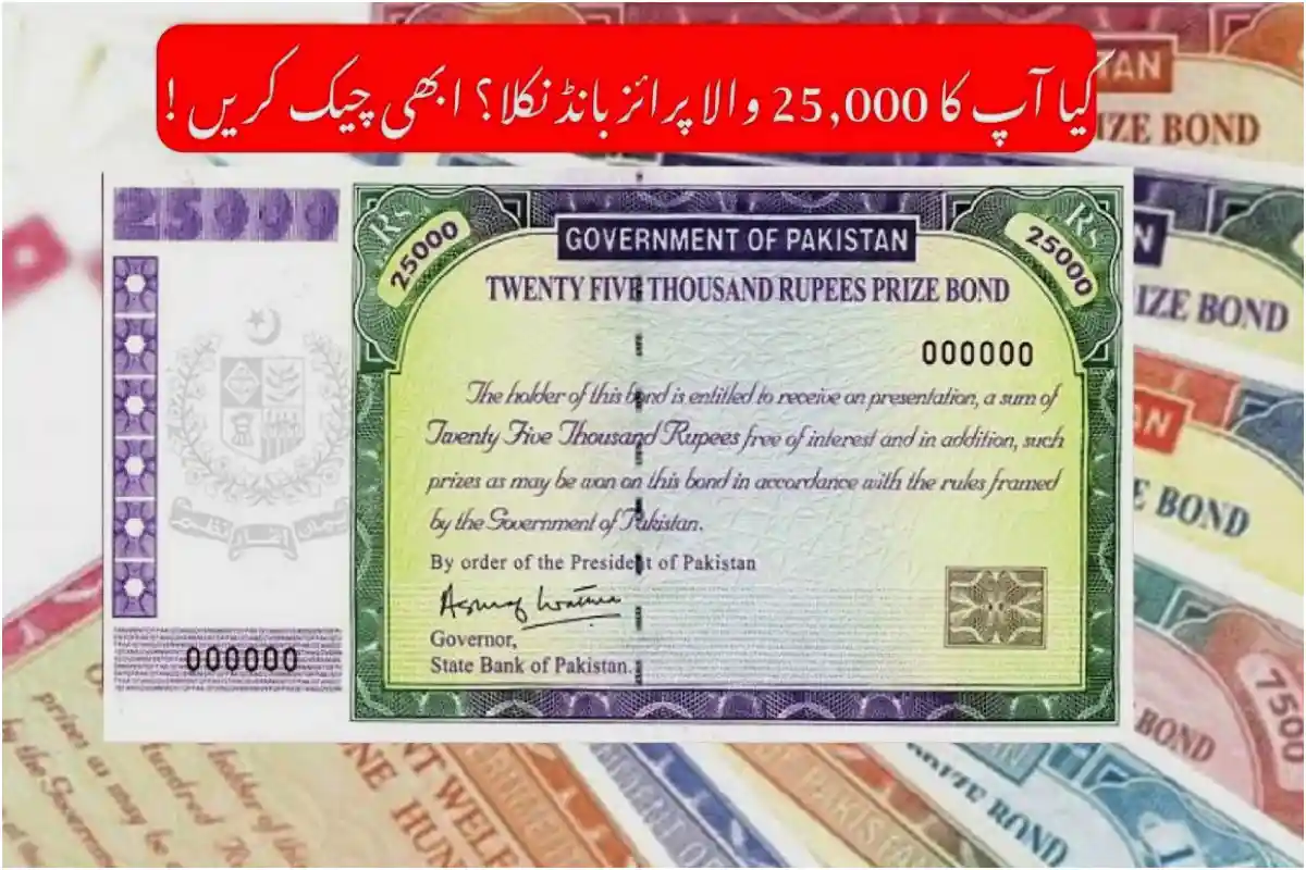 Rs. 25,000 Prize Bond in Pakistan: November 2025 Update
