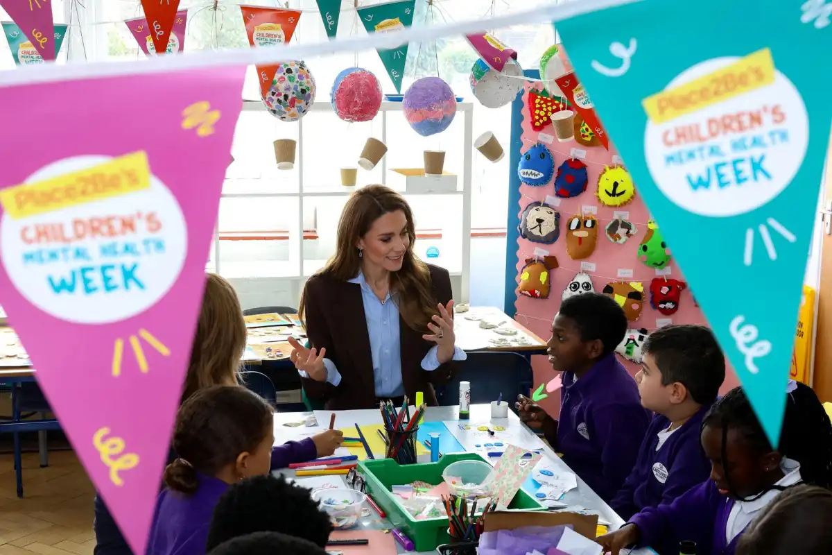 Britain’s Catherine Visits Castle Hill Academy