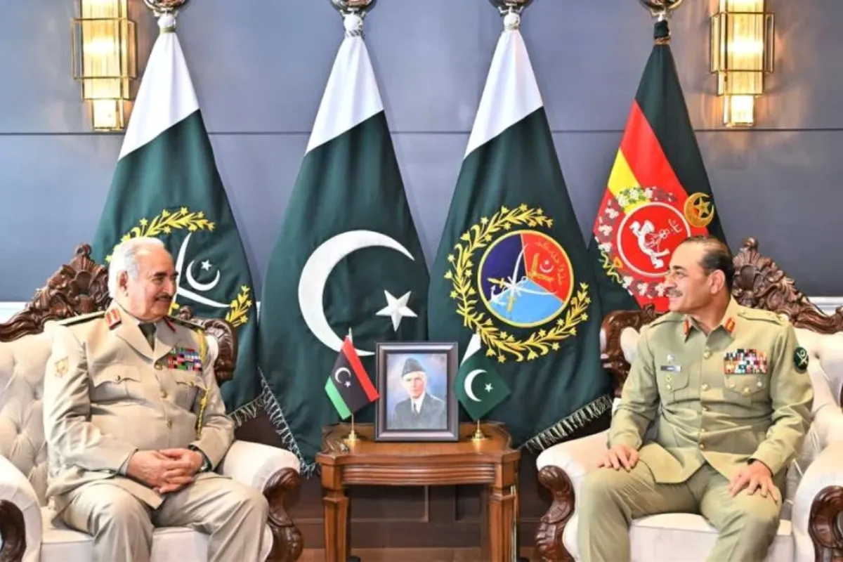 Libyan Commander-in-Chief Meets CDF Syed Asim Munir at GHQ Rawalpindi