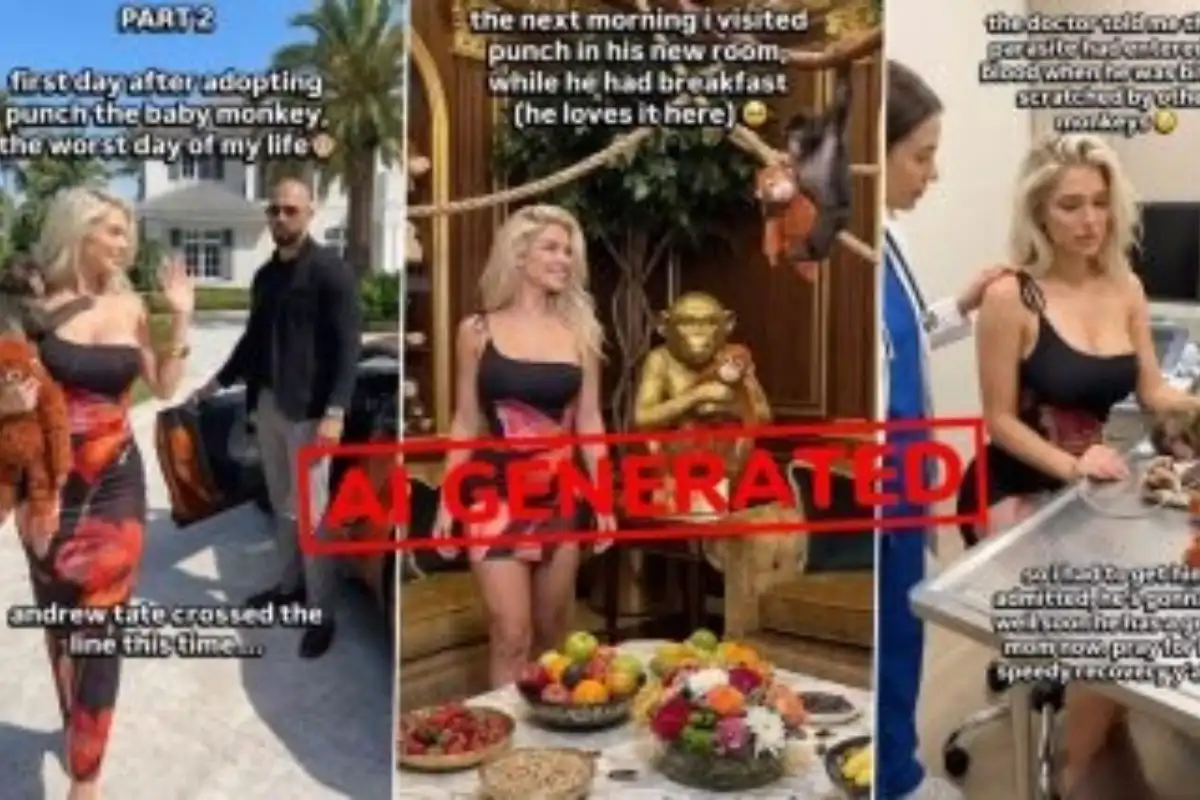 Valerie Starfen Did Not Fly to Japan to Rescue Baby Monkey ‘Punch’: Viral Videos Debunked as AI-Generated