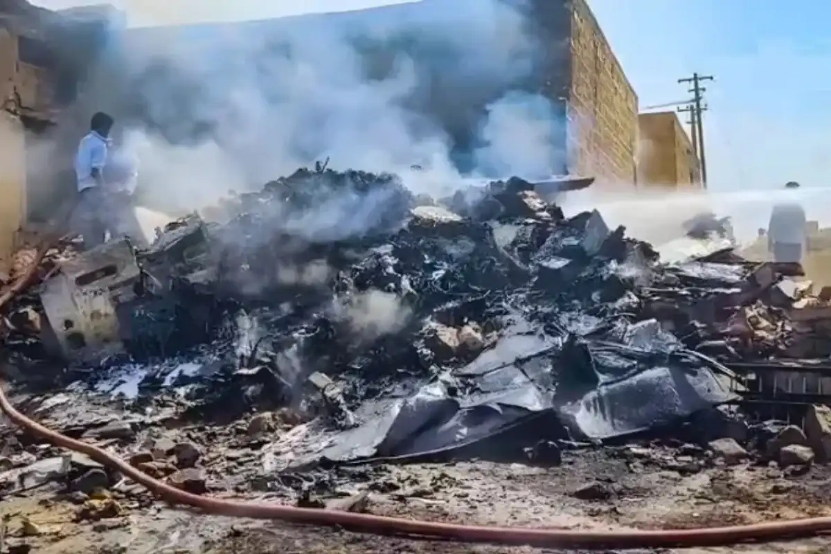 IAF HAL Tejas Fighter Jet Crashes During Landing, Pilot Ejects Safely