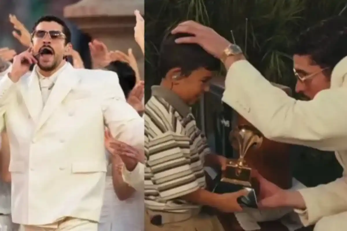 Bad Bunny Hands Grammy to Young Fan During Super Bowl Halftime, Clarifying It’s Not ICE‑Detained Liam Ramos