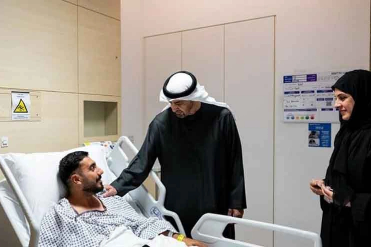 UAE President Visits Victims of Recent Strikes