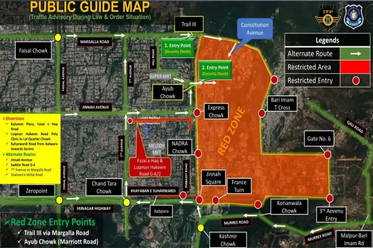 Islamabad Traffic Advisory: Key Roads Closed on 6 March 2026, Plan Your Commute