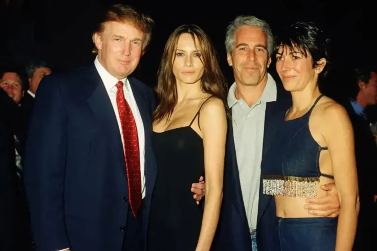 Did Macron share photo of Jeffrey Epstein kissing Melania Trump? Fact check