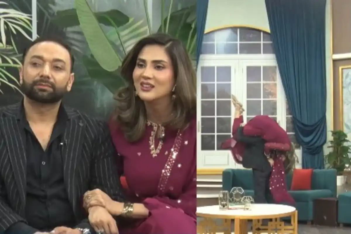 Fiza Ali’s Viral Live Show Moment with Husband Triggers Backlash