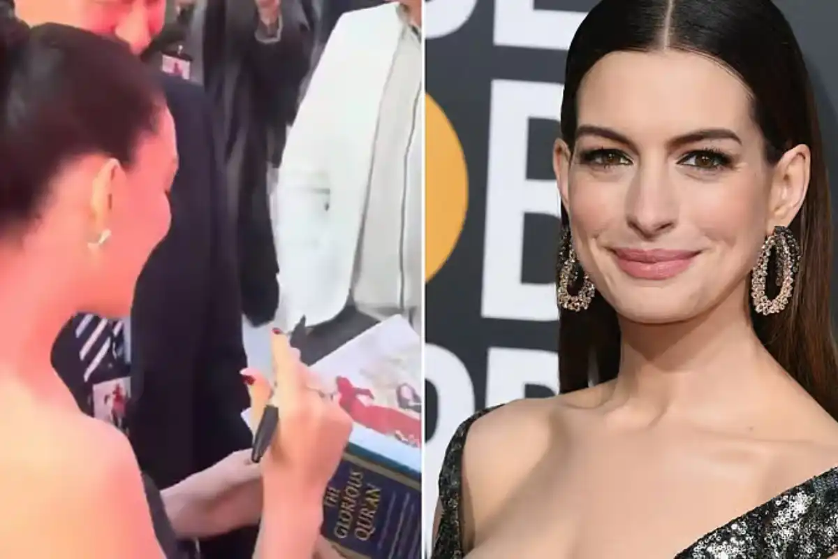 Anne Hathaway Receives Quran at London Premiere After Viral “Inshallah” Moment