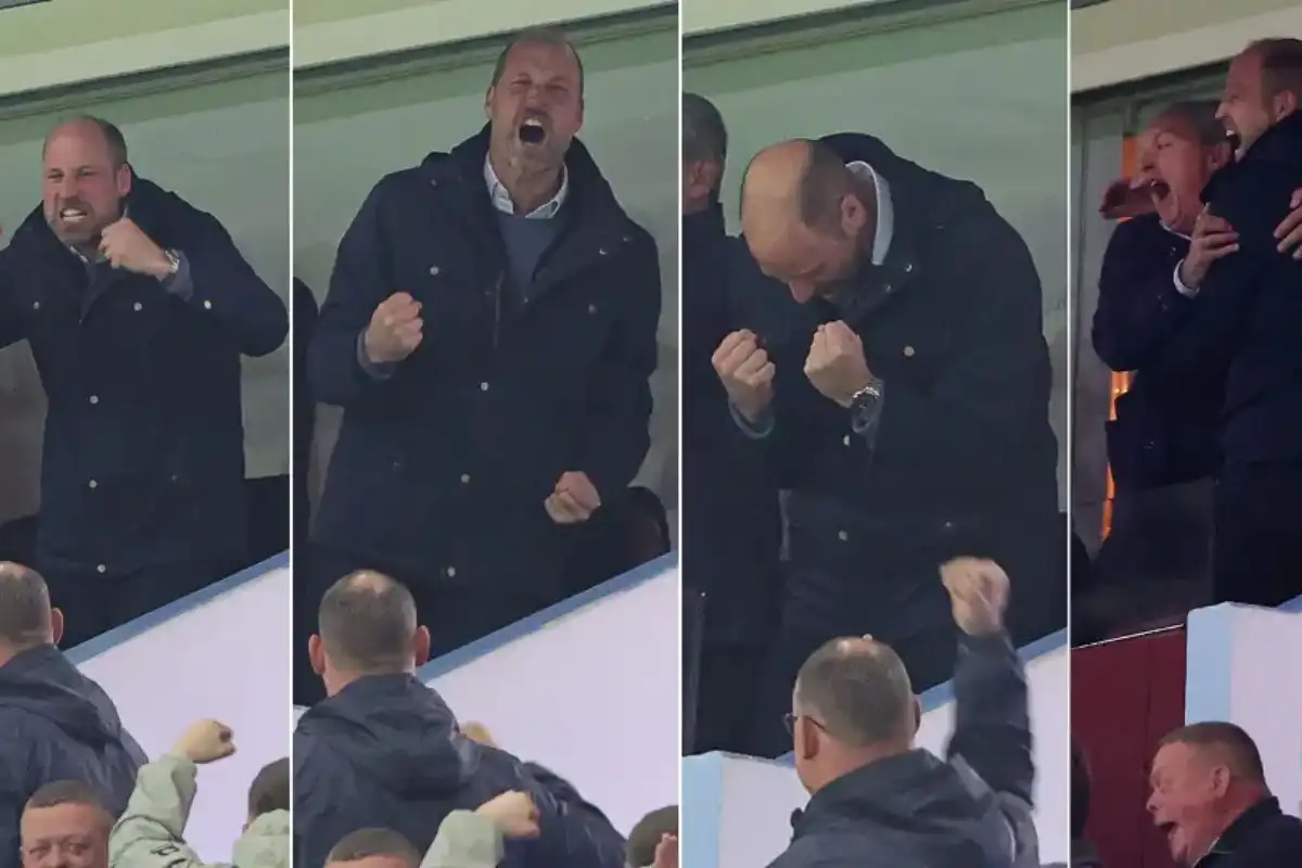 Prince of Wales Cheering Aston Villa at Villa Park