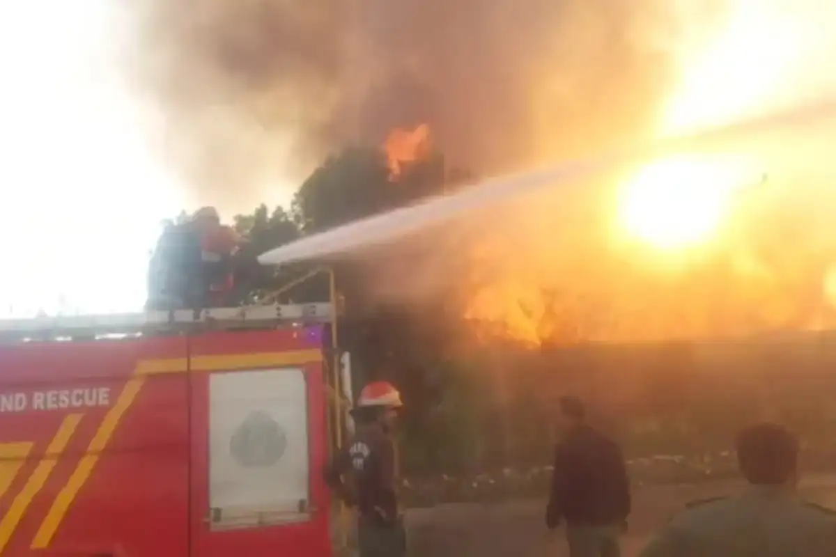 Fire Breaks Out in Bushes at Karachi University Block G, Firefighters Rush to Control Blaze