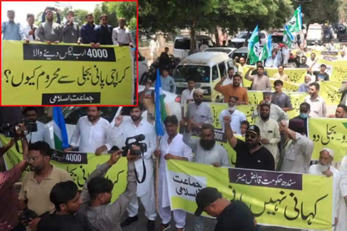 Jamaat-e-Islami Protests Karachi Water Crisis Outside KMC Headquarters, Warns of Strike Over Continued Supply Failure