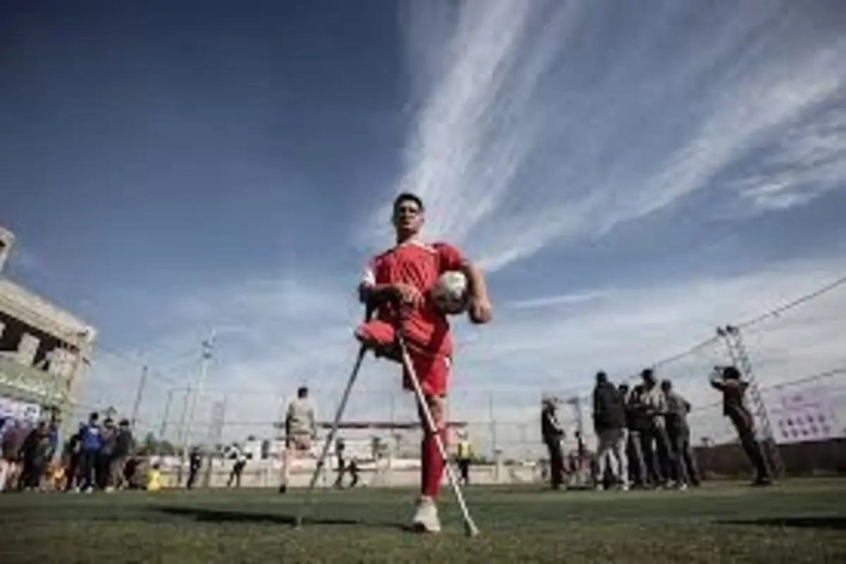 Football World Cup Spirit in Gaza with Amputee Players
