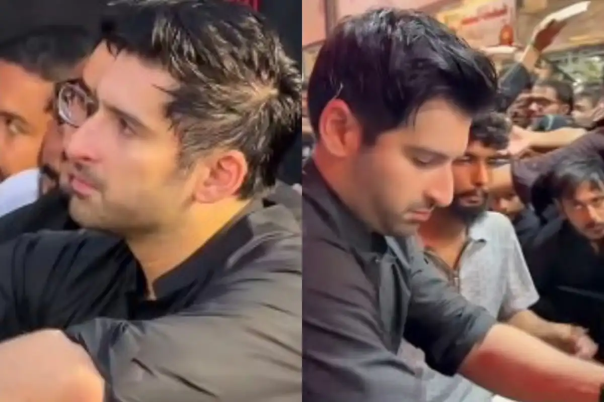 Muneeb Butt Attends Karachi Majlis-e-Aza and Distributes Niyaz Among Attendees