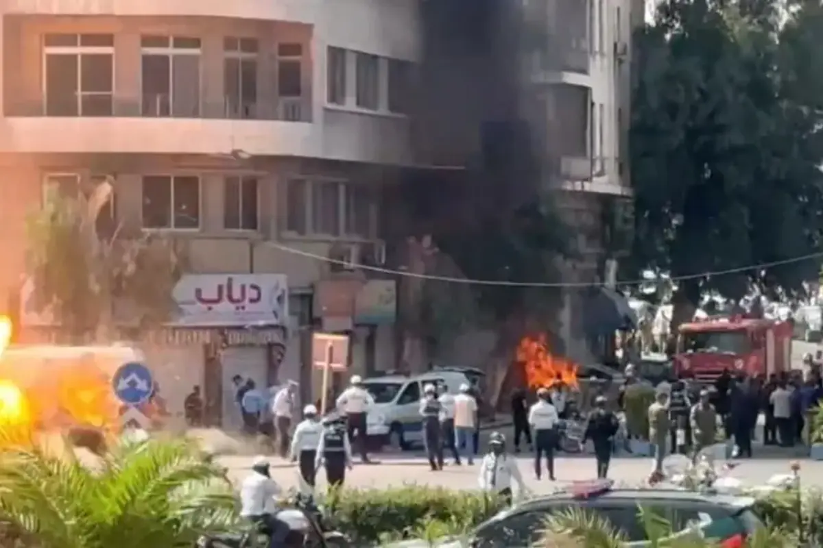 Blast hit Damascus on second day of French President Macron’s Syria visit