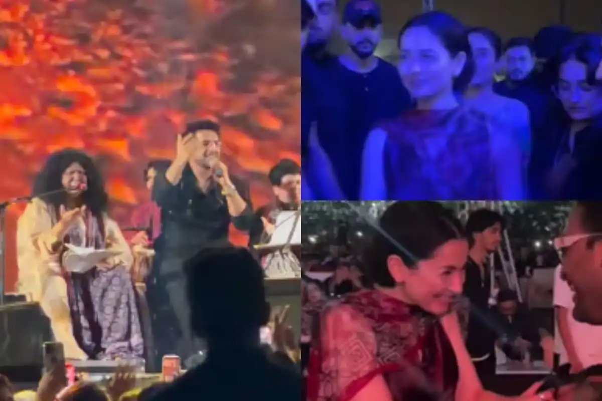 Hania Aamir spotted at Asim Azhar and Abida Parveen concert