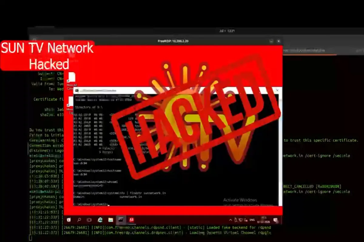 Unknown Hackers Breach Indian Sun TV Network, Disrupting Broadcasting Across Multiple Channels