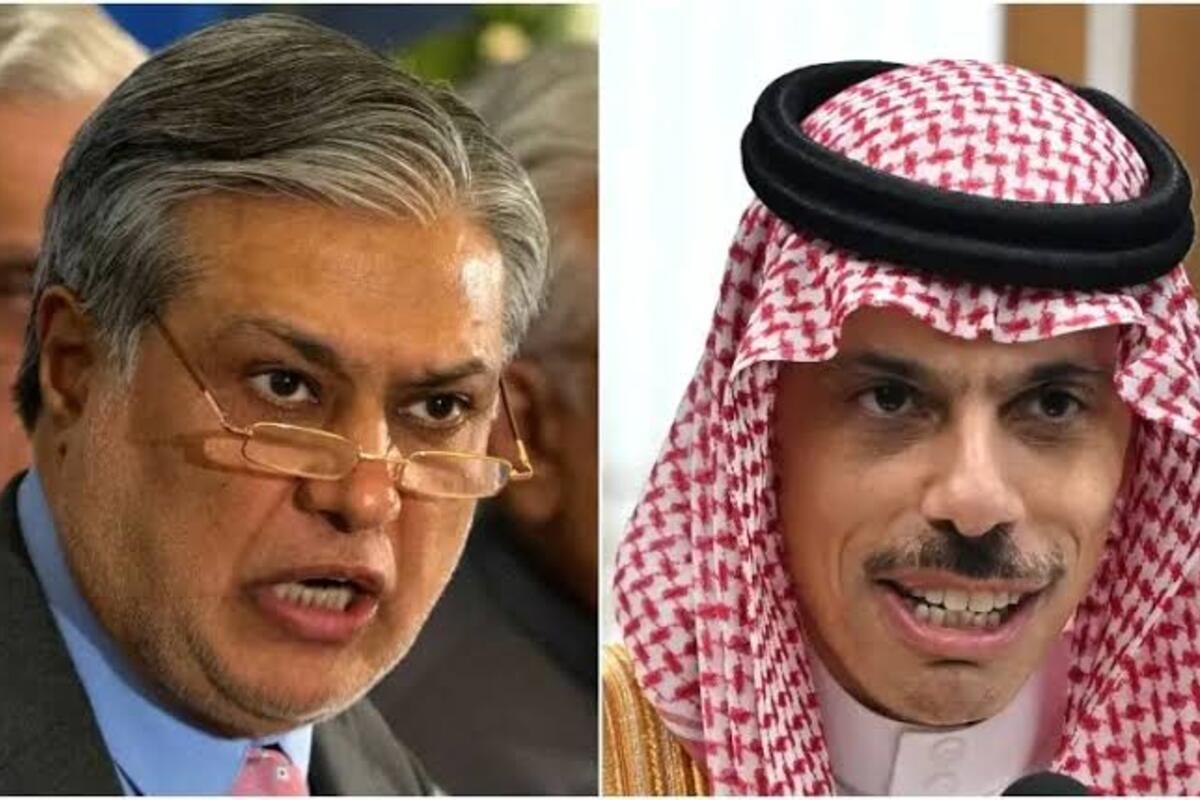 Ishaq Dar and Saudi Counterpart Discuss Regional Situation and Doha Mediation Talks
