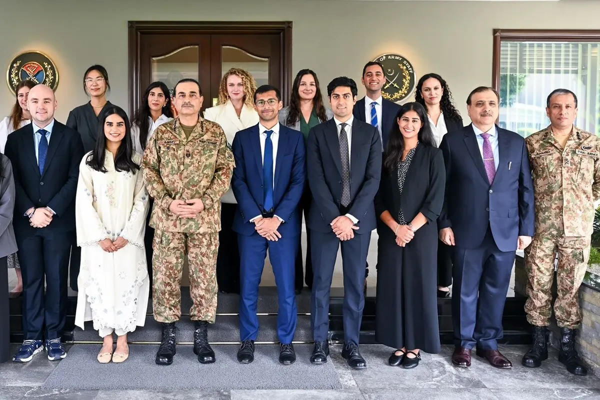CDF Asim Munir interacts with Harvard Business School students during Pakistan visit