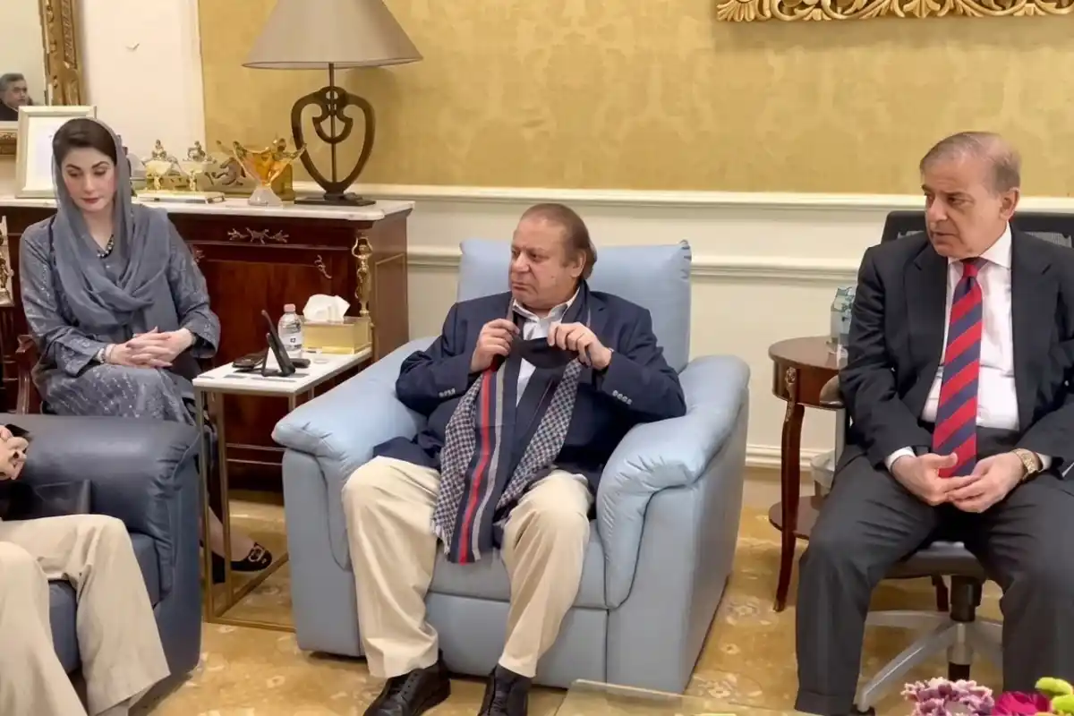 Nawaz Sharif, Shehbaz and Maryam Meet AJK PM, Speaker to Discuss Reforms