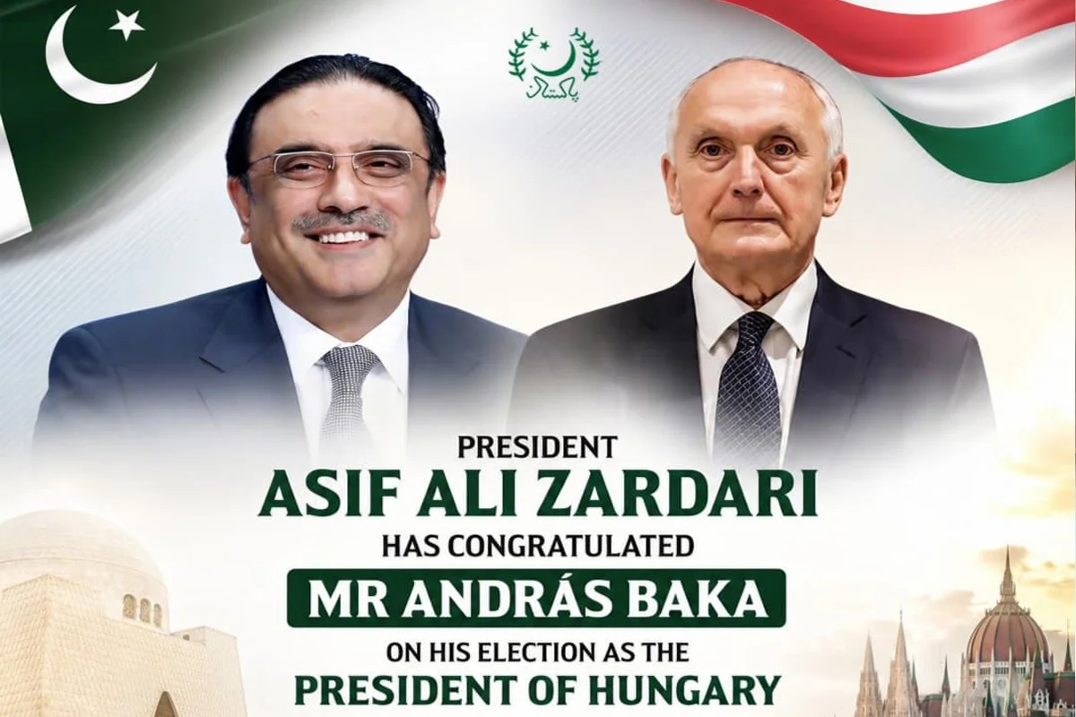 President Zardari congratulates Hungary’s President-elect, calls for stronger bilateral partnership