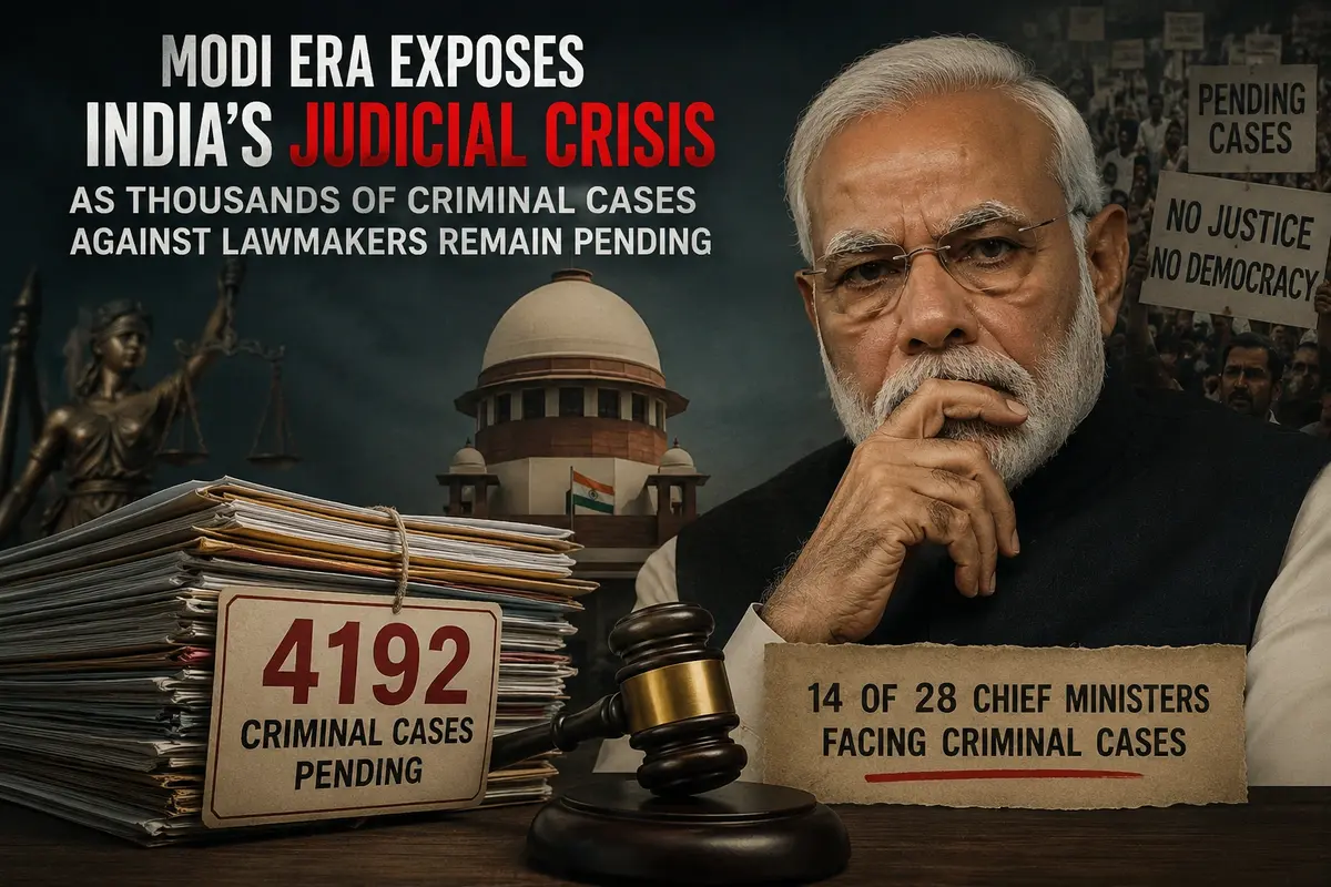 Modi Era Exposes India’s Judicial Crisis as Thousands of Criminal Cases Against Lawmakers Remain Pending