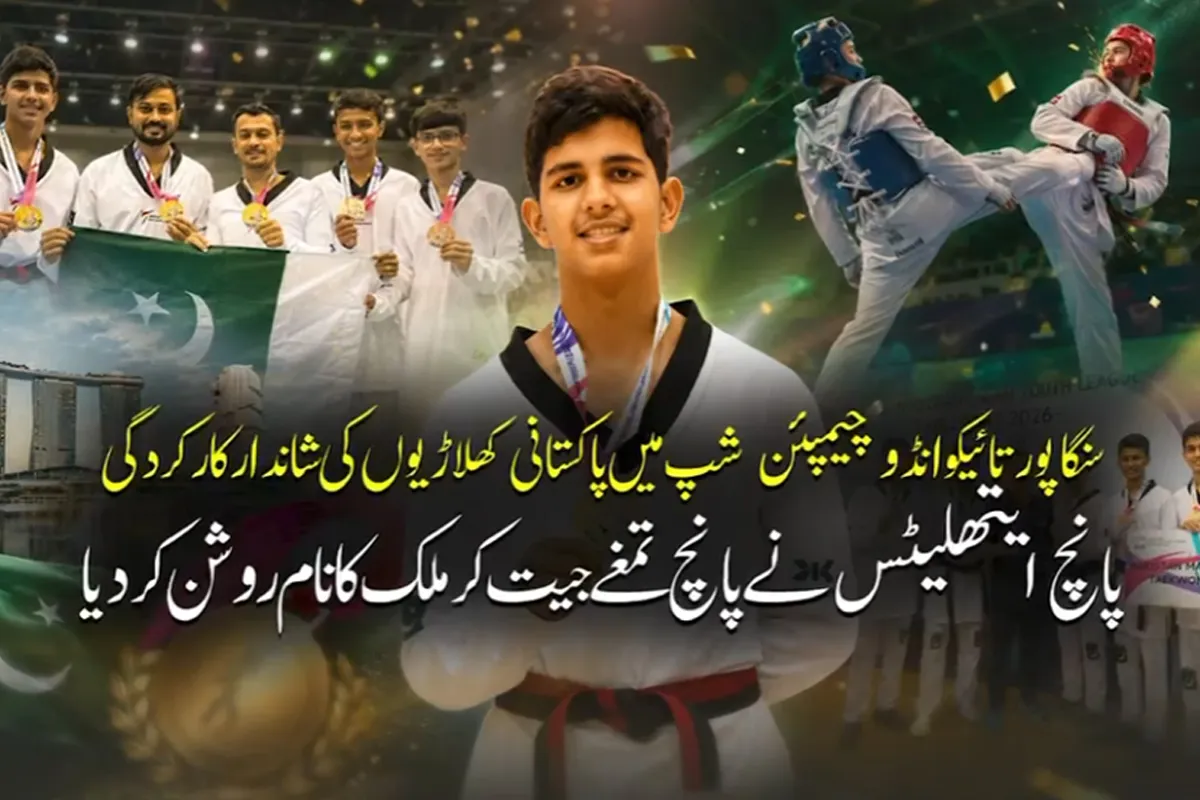 Five Pakistani Taekwondo Athletes Win Medals in Singapore