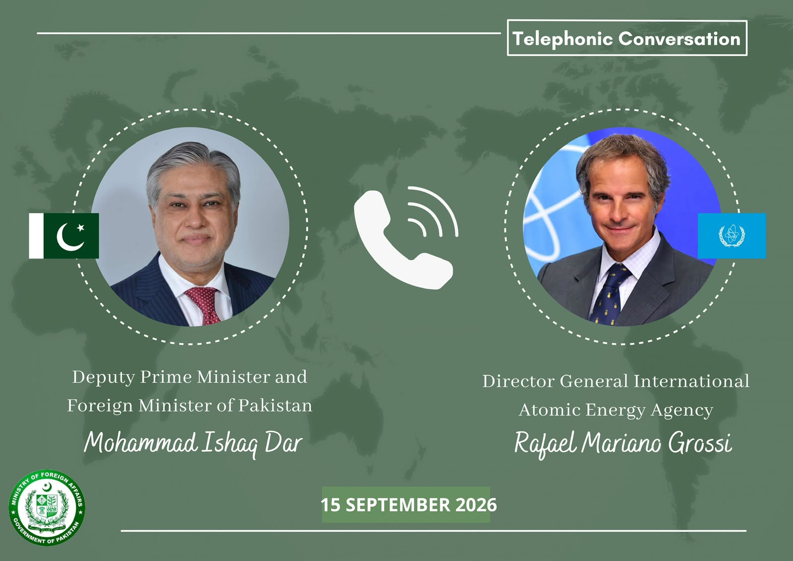 Ishaq Dar Discusses Regional Situation With IAEA Chief Rafael Grossi