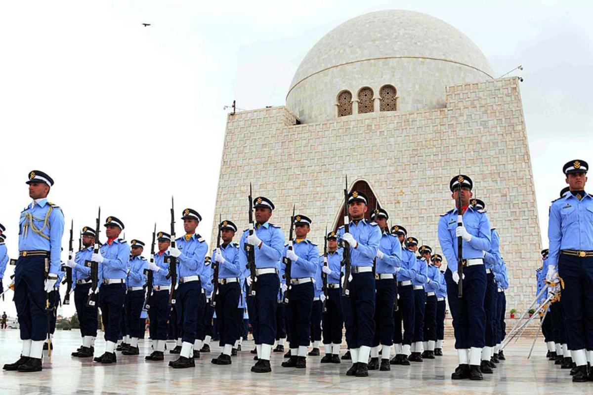 PAF Cadets Take Guard Duty at Quaid-e-Azam Shrine