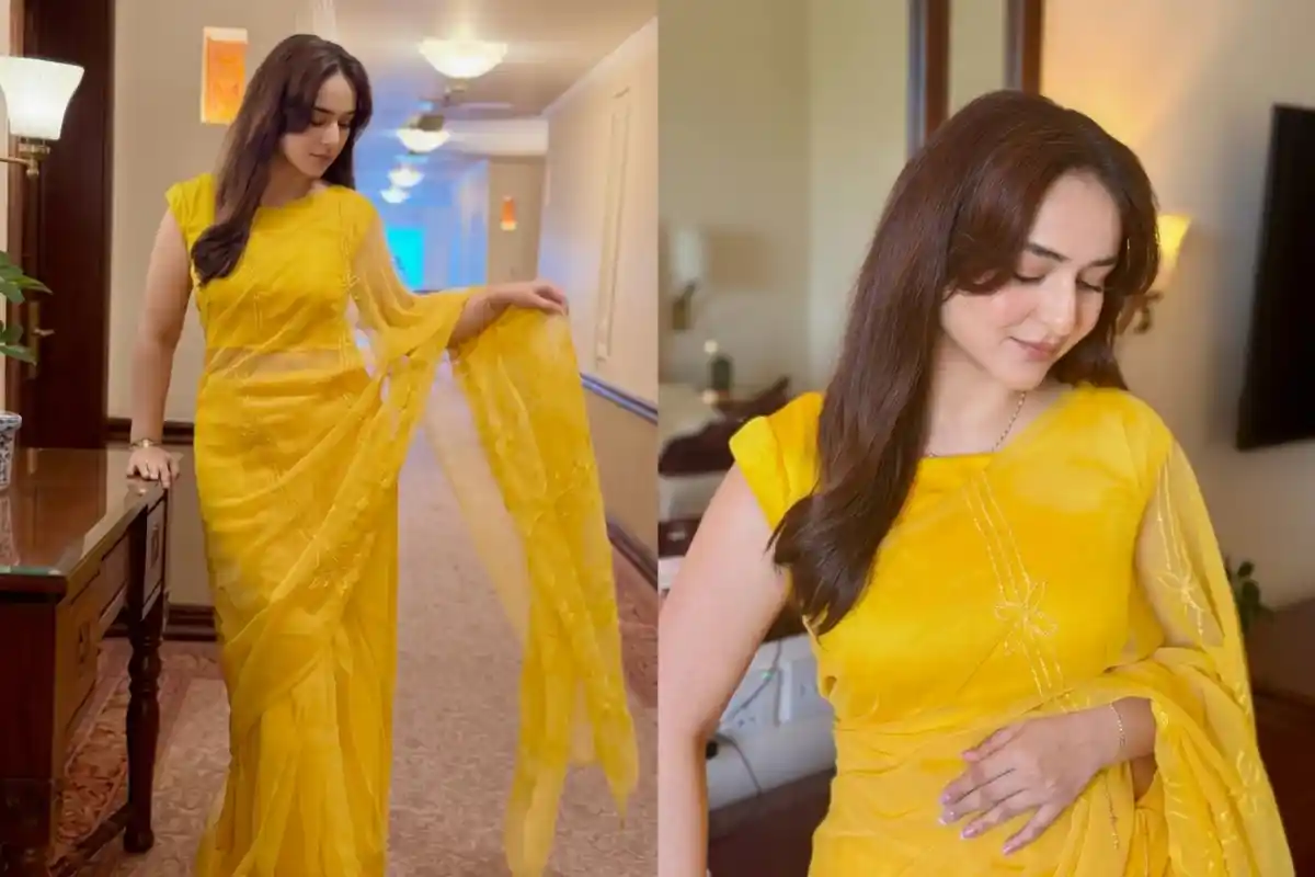 Yumna Zaidi’s Latest Yellow Saree Look Wins Hearts Online