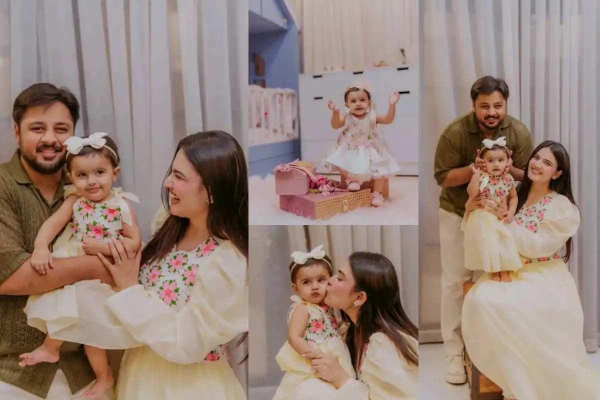 Iqra Kanwal Unveils Daughter Anaviya’s Face in Adorable Family Photos