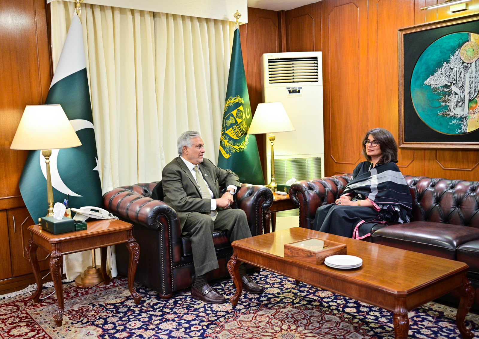 Ishaq Dar Bids Farewell to Retiring Foreign Secretary Amna Baloch