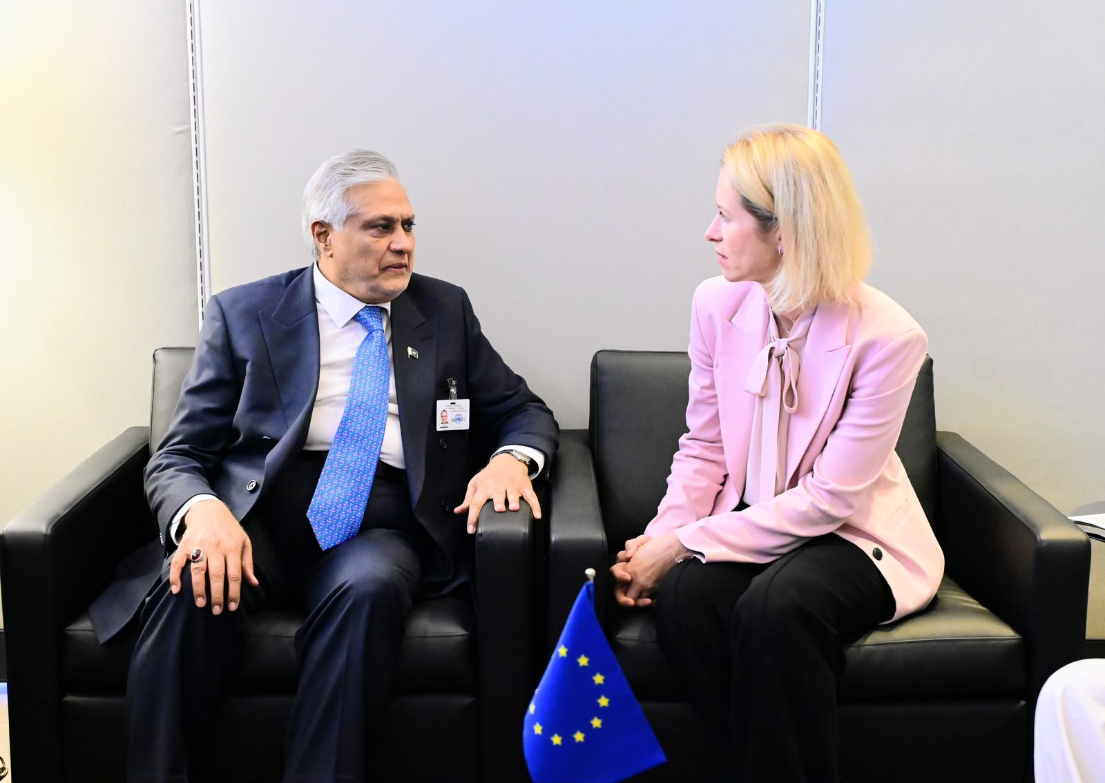 Ishaq Dar, EU Foreign Policy Chief Discuss Trade, Regional Developments