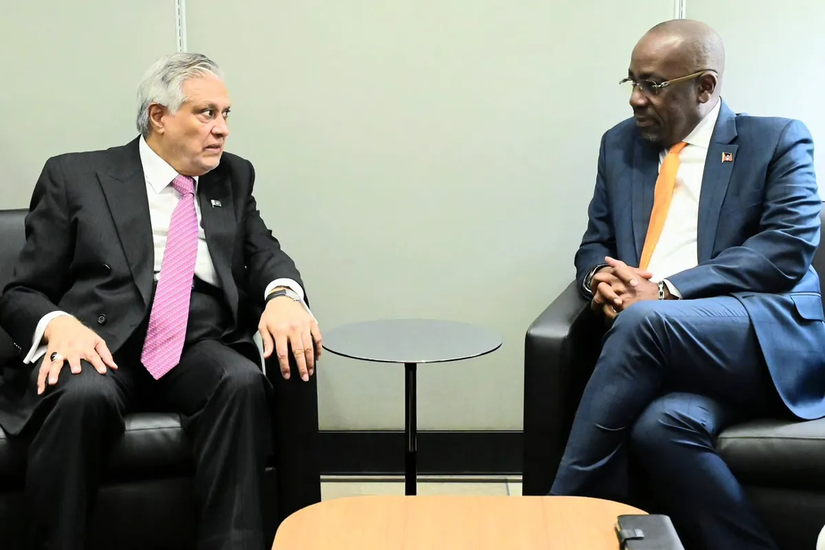 Ishaq Dar, Antigua and Barbuda Foreign Minister Discuss Strengthening Bilateral Ties at UNGA