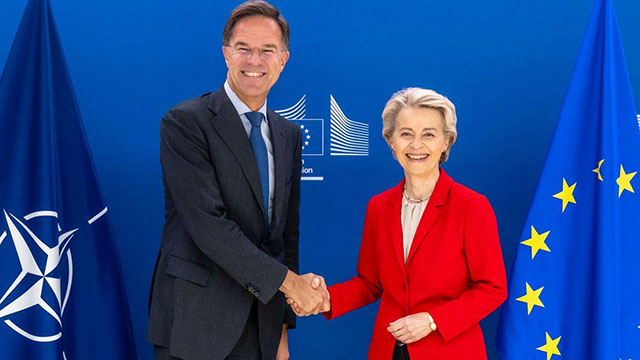 Nato and EU vow to step up pressure on Russia after drone attack in Germany