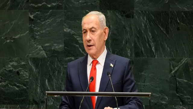 dozens of delegates walk out as Netanyahu speaks at UN