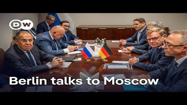 Russia and Germany’s top diplomats hold first talks since invasion of Ukraine