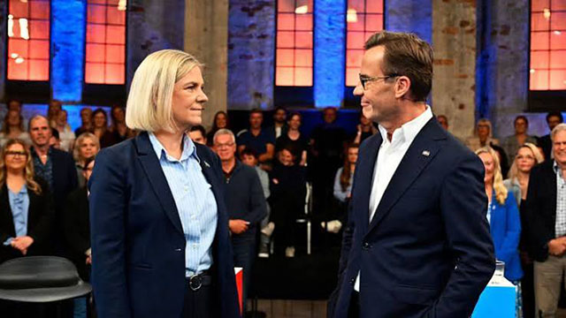 Swedish left wing bloc narrowly ahead in the election