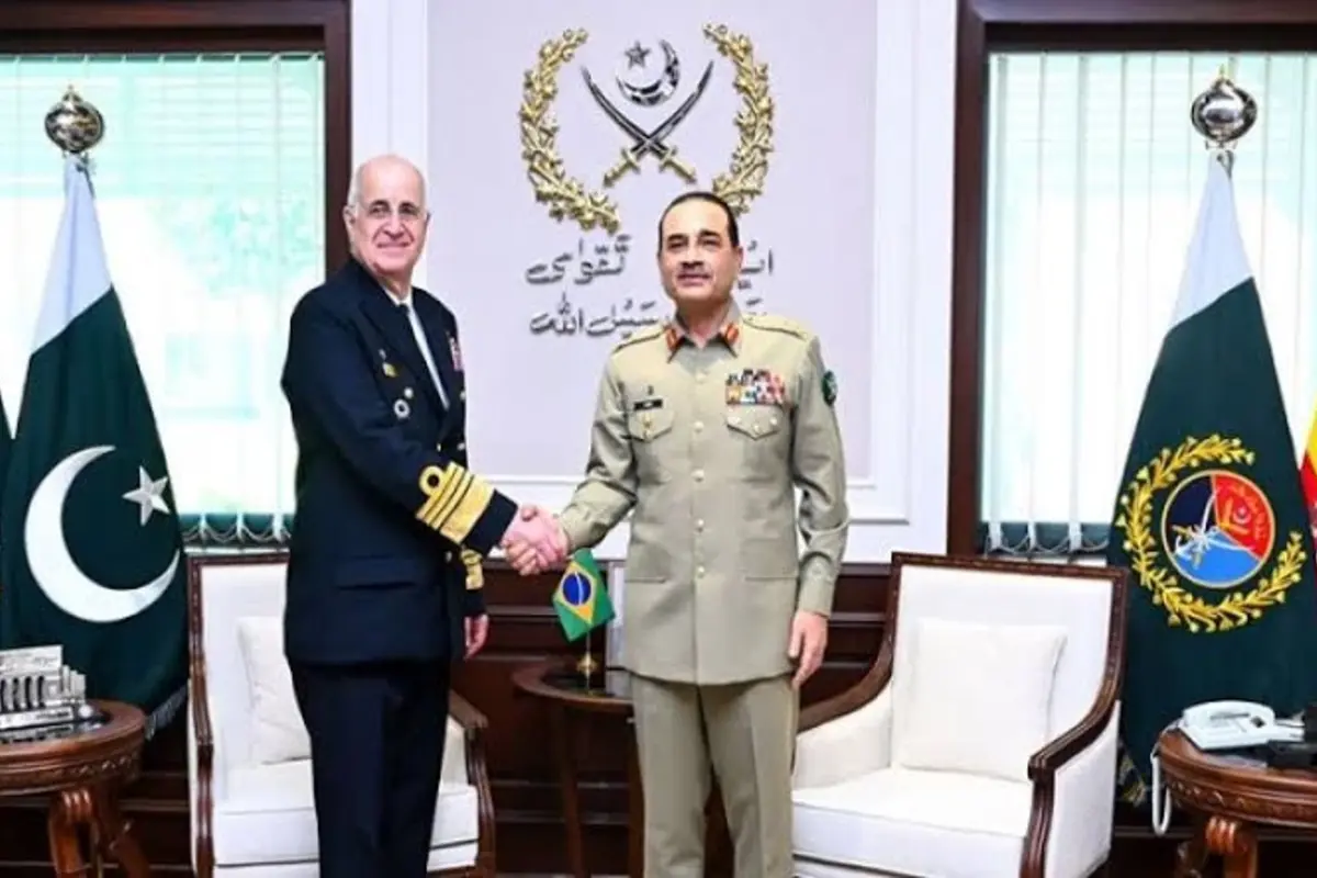 Brazilian Armed Forces Chief Meets Field Marshal Asim Munir at GHQ