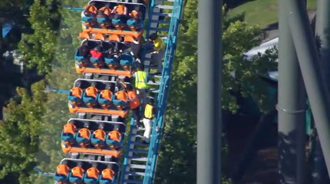 One dead and several hurt after rollercoaster incident at Six Flags