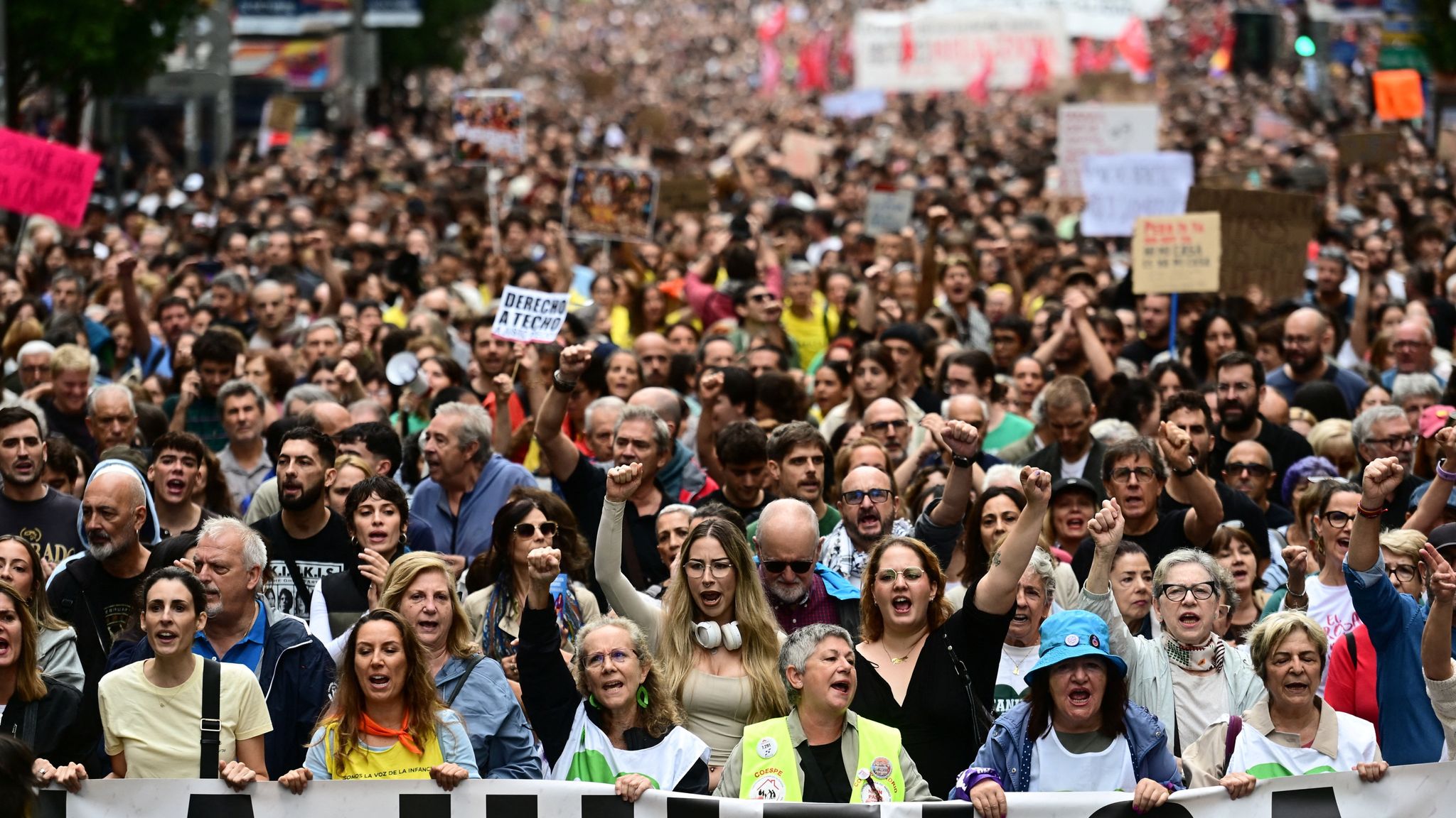 Tens of thousands protest in Spain over housing crisis